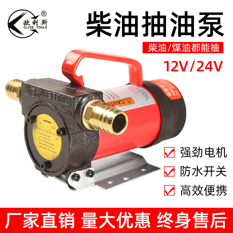 厂家批发柴油油泵电动12v/24v高压自吸泵电动便携式抽油泵抽油器