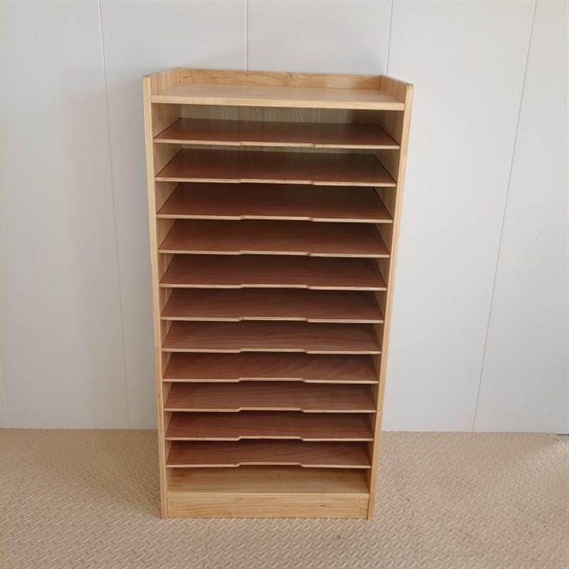 幼儿园实木画纸柜画室开卡纸收纳柜美术室柜子纸张存储架画纸架