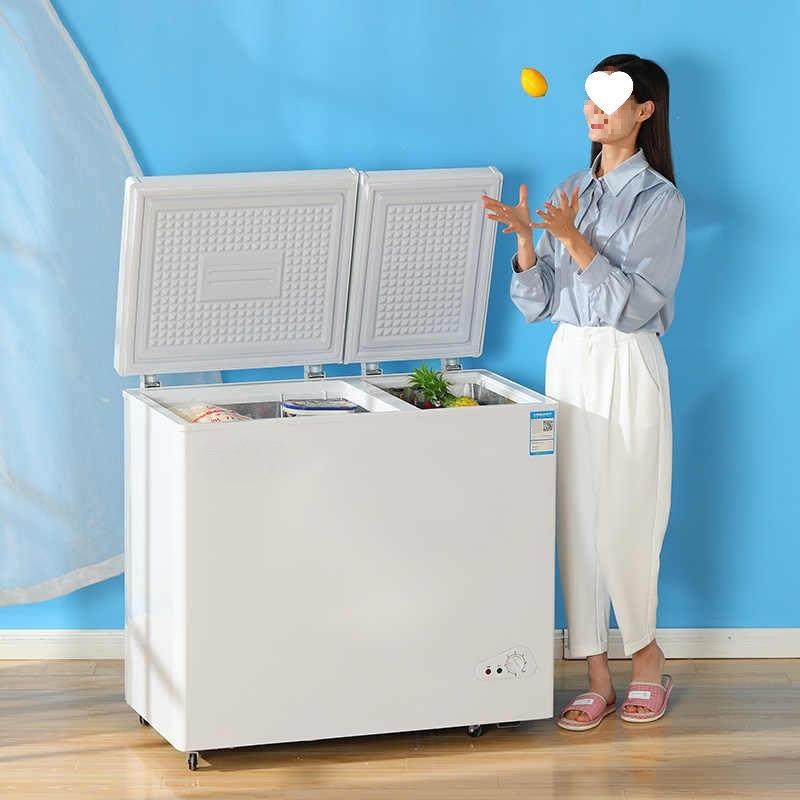 小冰柜双门双温冰柜冷冻冷藏家用小冰柜大容量商用电冷柜两用省电