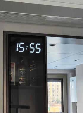 柜门电子钟表数字显示led时钟客厅2025新款挂墙简约现代高级家用
