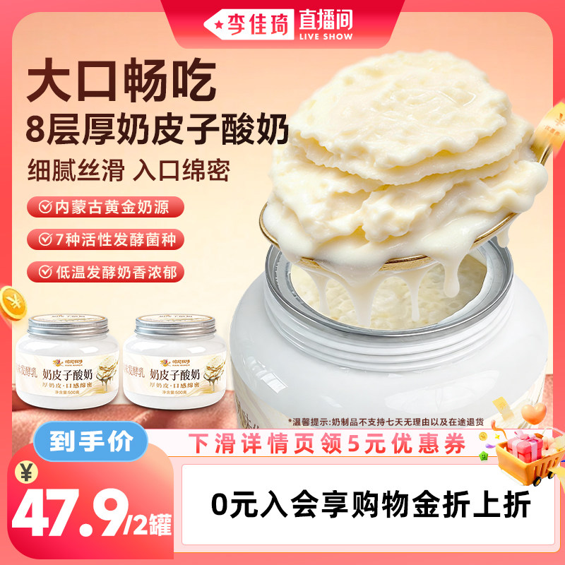 哈尼牧场内蒙古特产厚奶皮子酸奶图片