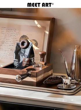 休闲现代无障碍豪华样板间咖啡主题厨房台面珠宝敲渣盒不锈钢壶软