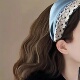 brimmed Fabric French New Wide Headband Wash Lace Face