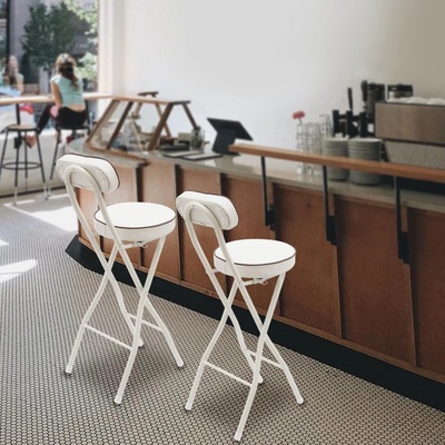 Comfort Portable Folding Stool 2-Pack, Padded Bar Stools fo