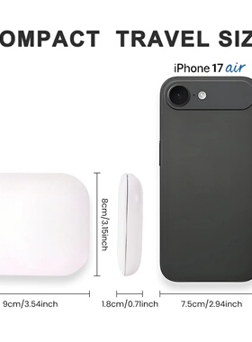 Compact Mirror with Lights, 1X/2X Magnification Portable Fo