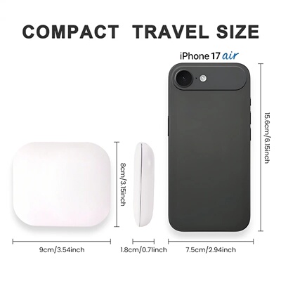 Compact Mirror with Lights, 1X/2X Magnification Portable Fo