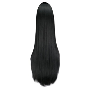 Black Wig 100CM/40 Inches Long Synthetic Wigs Heat Resistan