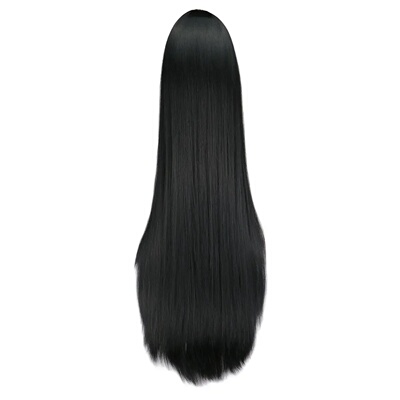 Black Wig 100CM/40 Inches Long Synthetic Wigs Heat Resistan