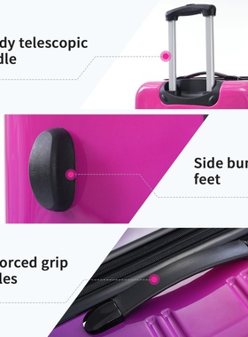 Hardshell Luggage Sets 3 Piece Gradient Color Expandable Su