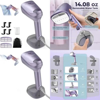 Portable Handheld Garment Steamer with 3500Pa Suction, 400ml