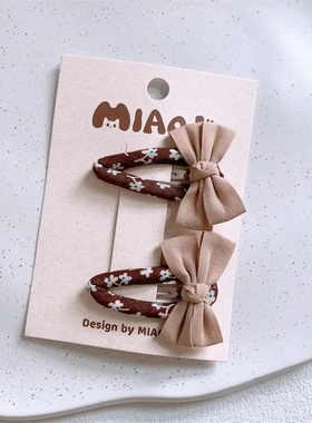 1Set Autumn Winter Bow Hair Clips 2024 New Knitted Flower H