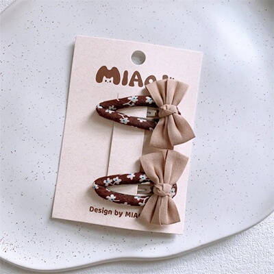 1Set Autumn Winter Bow Hair Clips 2024 New Knitted Flower H