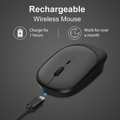 Wireless Mouse Rechargeable Mouse Gamer Dual Modes Bluetoot