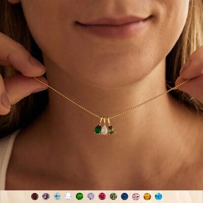 Handmade Diy December Birthstone Pendant Necklace, Fashionab