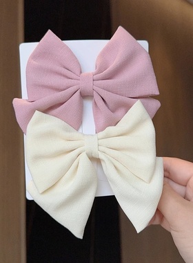 2PCS/Lot Solid Color Grosgrain Ribbon Hair Bows Boutique Ha