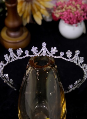 ASNORA Luxury Pearl Crown For Bride Hair Jewelry Crystal He