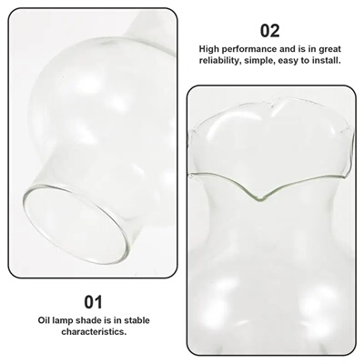 Glass Lampshade Small Cover for Oil Clear Chimney Lantern