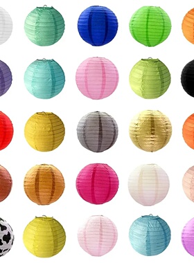 4/6/8/10/12/14/16inch Chinese Paper Ball Lampion Hanging Wh