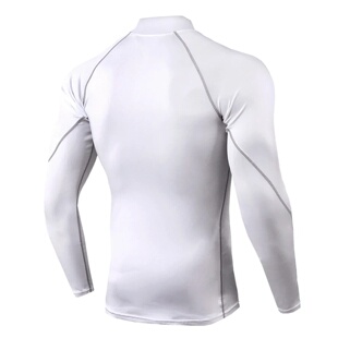 Men Sport T-shirt Quick Dry Bodybuilding Running Shirt Long