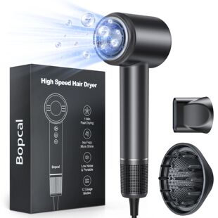 High Speed Hair Dryer with Diffuser 120000rpm Wind Speed 40m