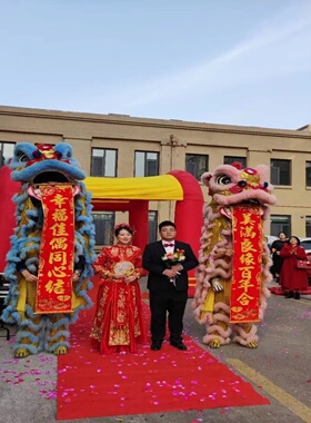 New Dragon Fly Premium Velvet Lion Dance Couplets 7 Meters