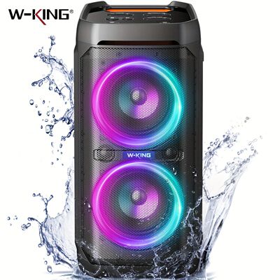W-KING 100W RMS Bluetooth Speakers, IPX6 Waterproof, V5.3 Po