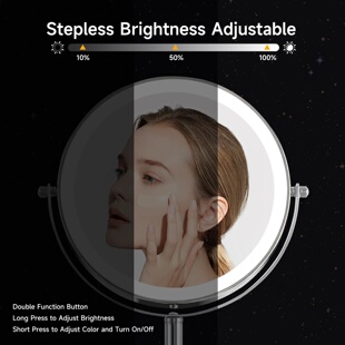 Lighted Makeup Mirror with Brighter Lights,1x/10xTrue HD Ma