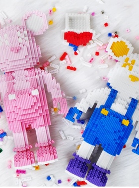 Violence Bear Building Block Toy Height Lovely particles DI