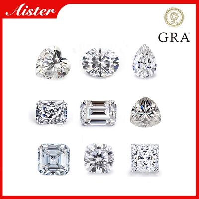 D Color Moissanite Stone Round / Oval / Pear / Radiant / Eme