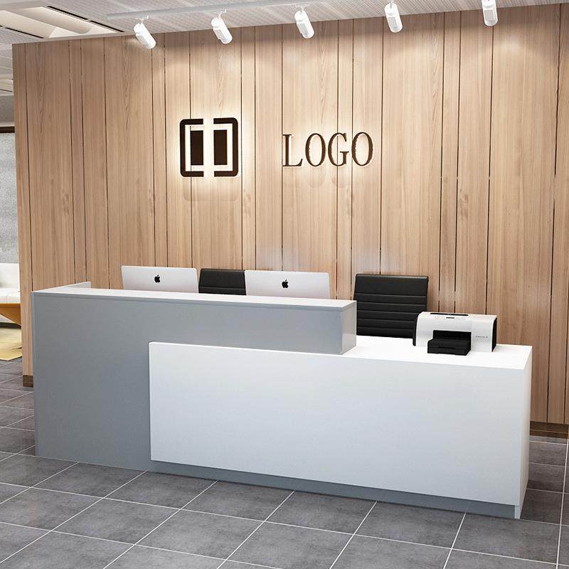 转角收银台简约现代公司前台桌子接待台奶茶店吧台服装店小型柜台,电子元器件市场,其它元器件,淘宝优惠券,粉丝福利购,淘宝优惠卷