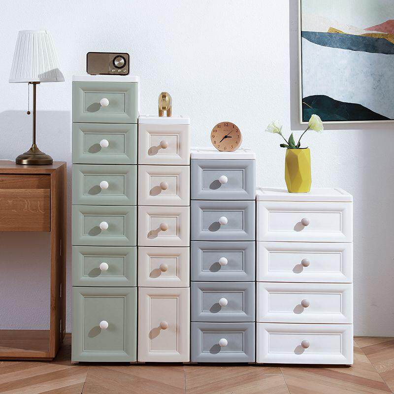 卫生间夹缝收纳柜子抽屉式塑料厨房窄缝隙置物柜洗手间多层储物柜