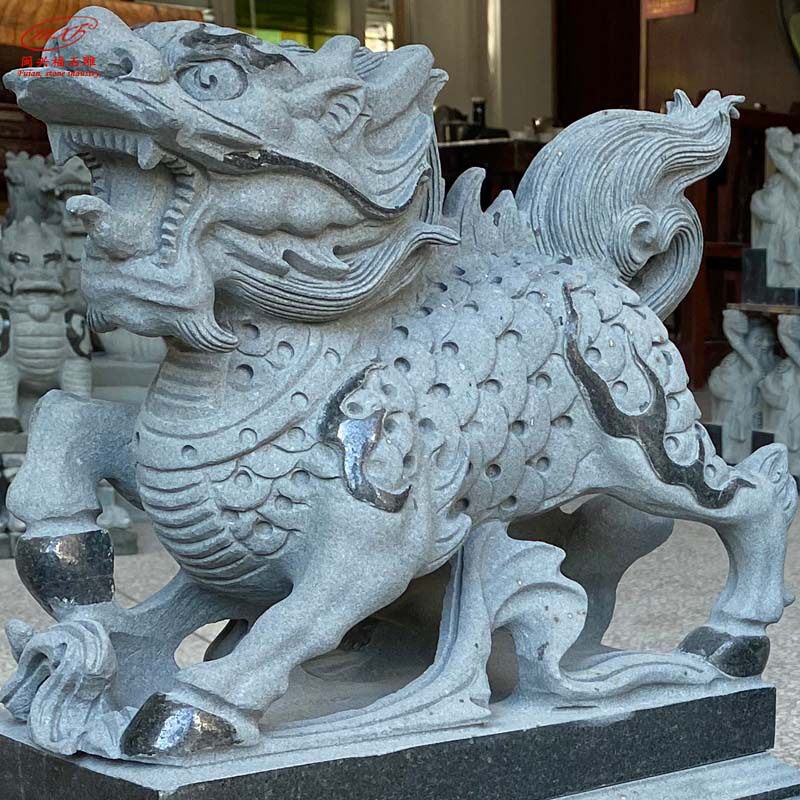 石雕貔貅青石一对门口园林景观石雕麒麟神兽动物雕刻摆件图片