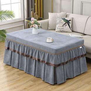 电炉罩烤火罩雪尼尔炉火罩子纯色升降茶几罩套长方形烤火炉盖罩