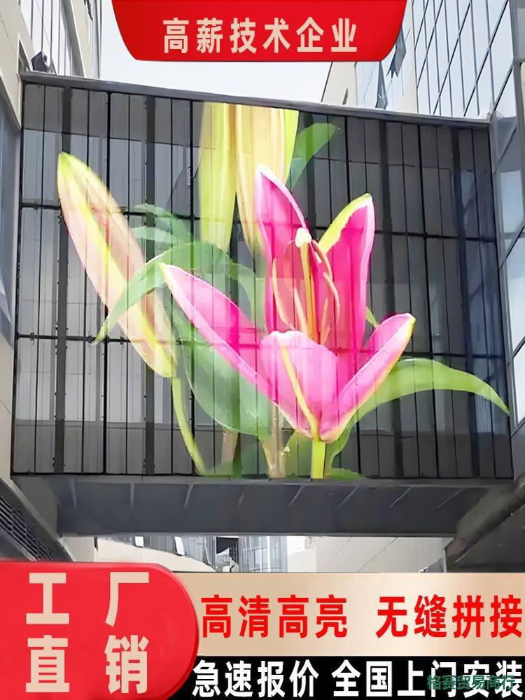 全彩LED柔性贴膜屏透明橱窗