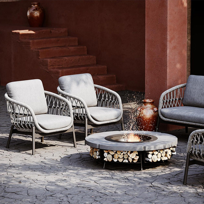 户外庭院沙发别墅花园秋千椅户外庭院防水防晒藤编沙发椅民宿沙发