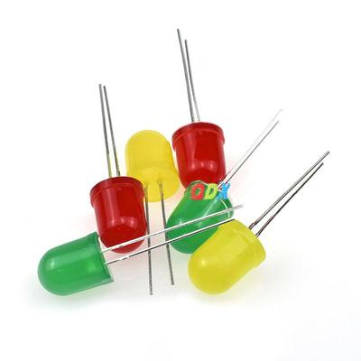 f10红发红10mm红灯绿黄蓝灯红光3V指示灯直插式led灯珠发光二极管
