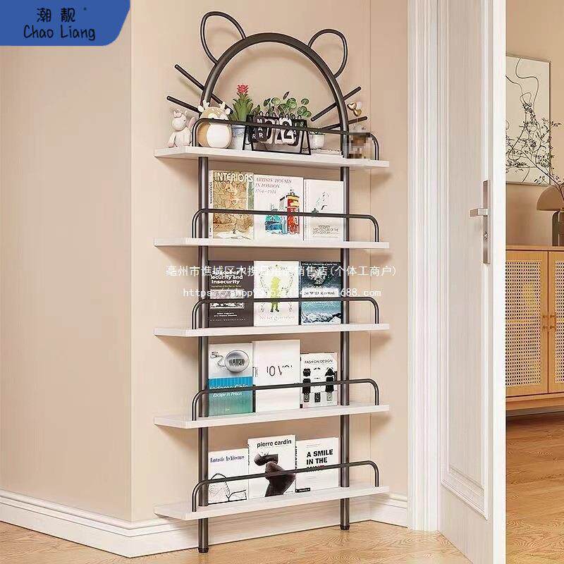 门后置物架极窄收纳简约书架子儿童铁艺绘本落地壁挂收纳包邮