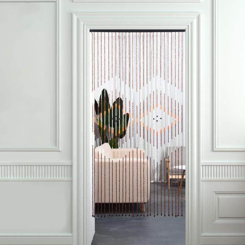 直销实木珠子门帘纳福风水门帘隔断玄关装饰帘卧室客厅卫生间