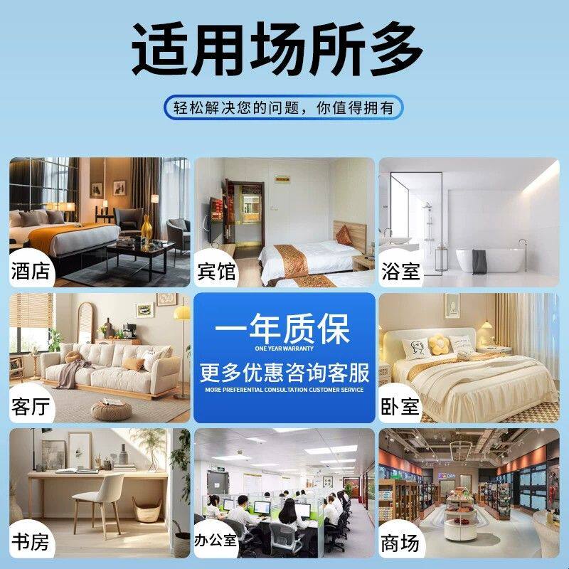 一拖二排气扇静音酒店卫生间110PVC管道风机KTV换风宾馆厕所通风