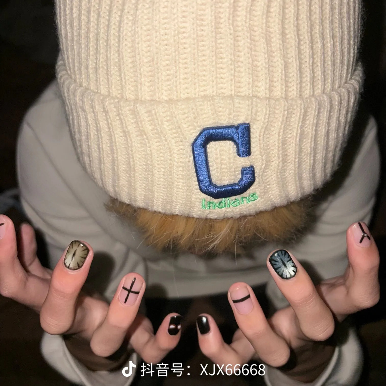 中性男生十字架美甲贴纸
