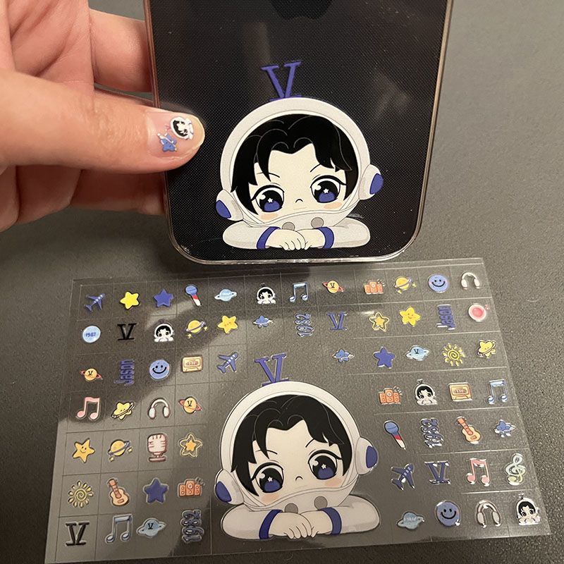 张杰演唱会3d浮雕diy指甲贴