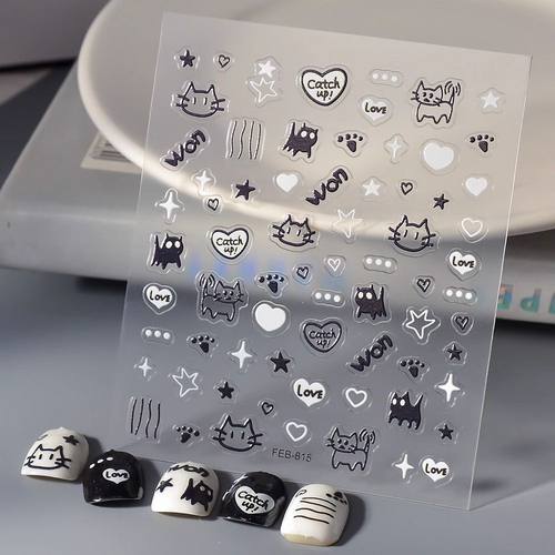 新款线条ins风美甲贴纸