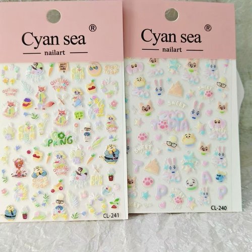 卡通兔子警官疯狂动物城美甲贴纸