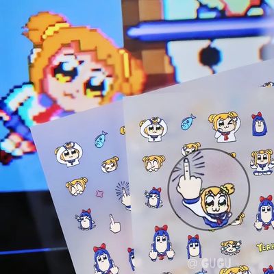 日系pop子pipi美可爱卡通美甲贴