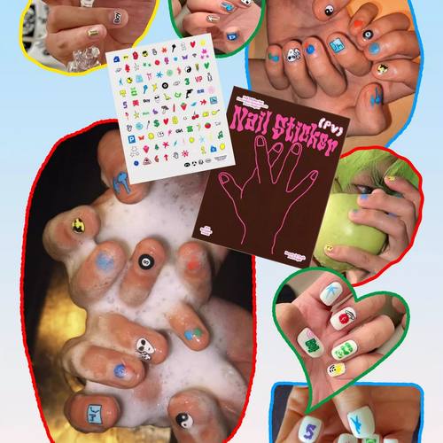 小红书同款甜酷男女指甲小图案