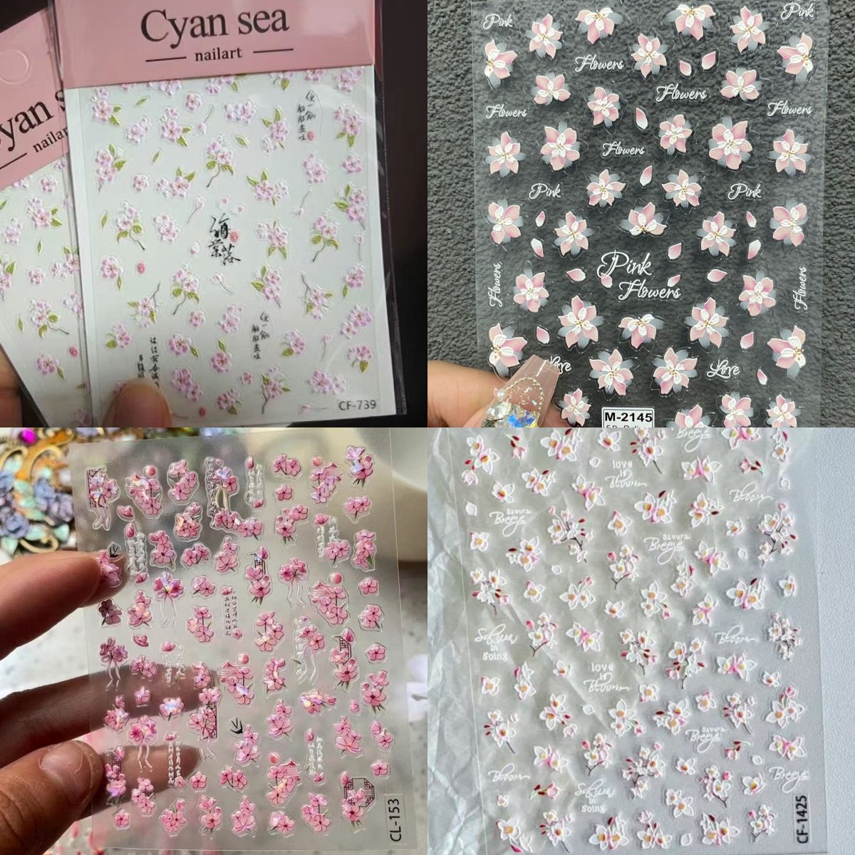 国风桃花海棠花浮雕美甲贴纸新中式浪漫樱花桃之夭夭diy指甲装饰,彩妆/香水/美妆工具,美甲工具,淘宝优惠券,粉丝福利购,淘宝优惠卷