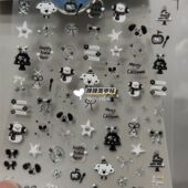 ins圣诞网红限定新款 涂鸦雪人小狗美甲贴纸立体可爱卡通diy指甲贴