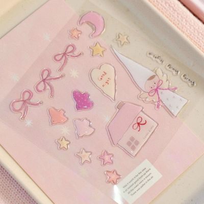 天使ins插画可爱果冻贴纸装饰贴