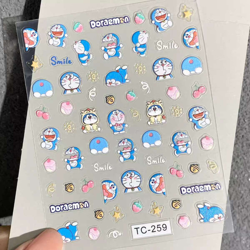 动漫哆啦A梦机器猫美甲贴纸