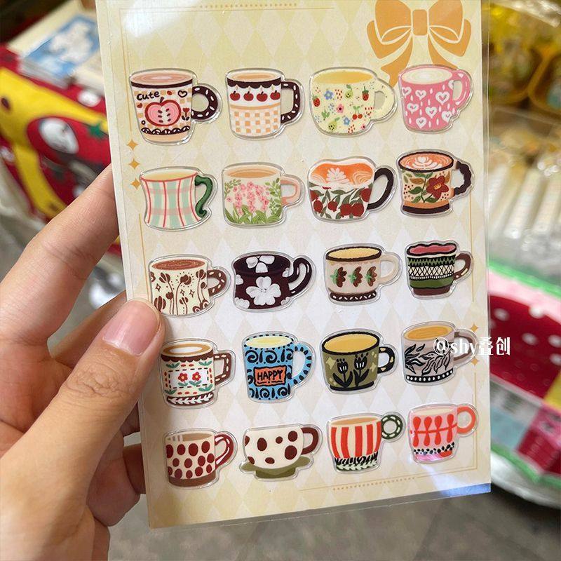 ins秋冬氛围美甲贴纸果冻贴手账装饰diy素材咖啡花花杯元素可爱风,文具电教/文化用品/商务用品,贴纸/立体贴纸,淘宝优惠券,粉丝福利购,淘宝优惠卷